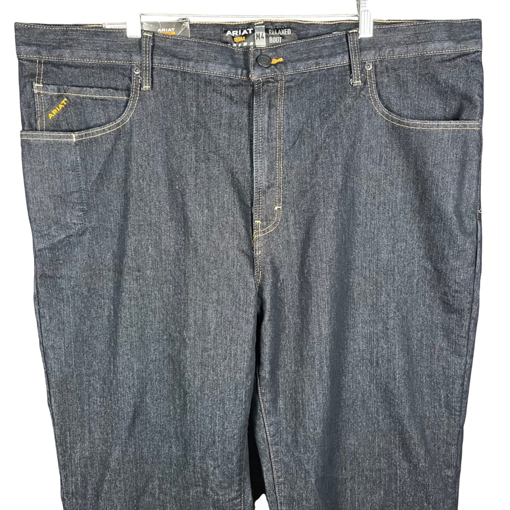 Ariat Rebar M4 Work Jeans Mens 44x36 Flannel Lined DuraStretch Boot Cut NWT